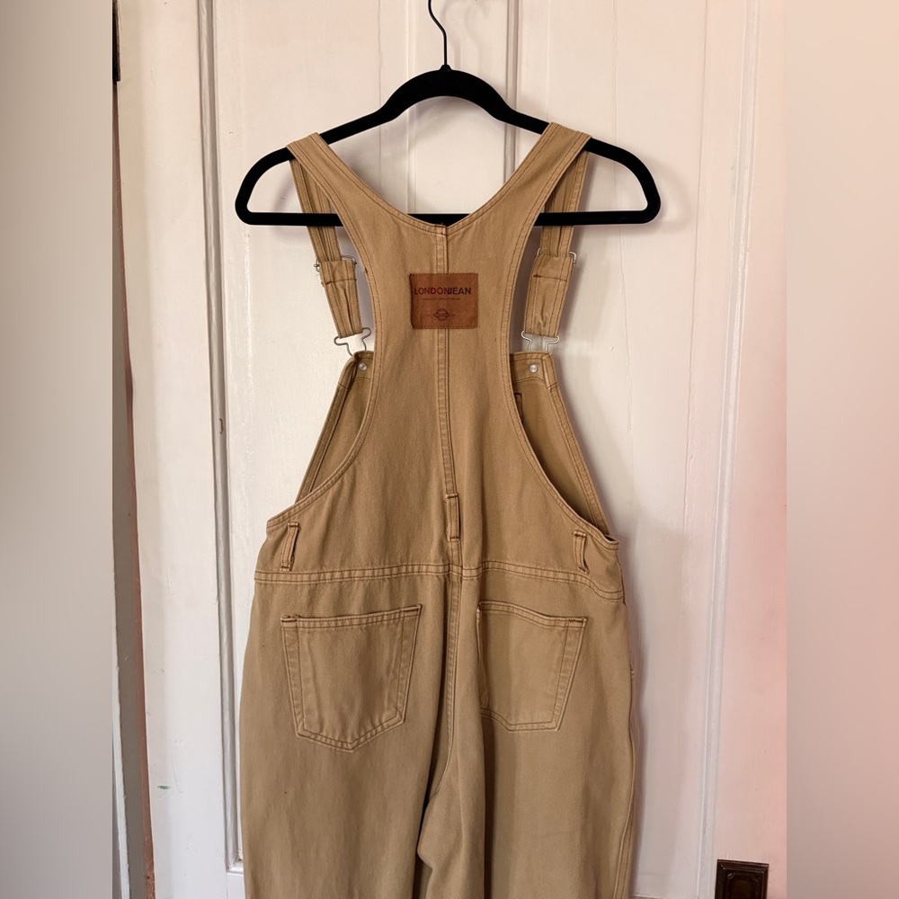 Vintage Denim Women's Tan Overalls - Picture 3 of 5